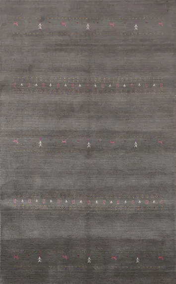 Handmade Wool Gabbeh Oriental Rug 5x8