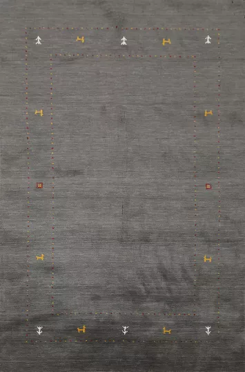 Handmade Gabbeh Indian Rug 5x8