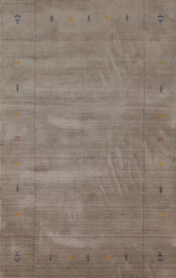 Earth Tone Gabbeh Oriental Rug 5x8