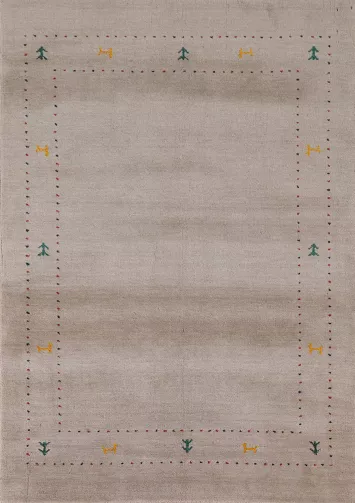 Handmade Wool Gabbeh Indian Rug 5x6