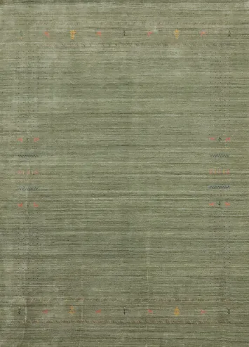 Green Wool Gabbeh Oriental Area Rug 8x10