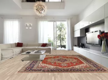 Geometric Heriz Serapi Oriental Large Rug 12x15