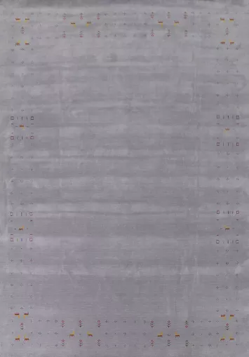 Silver Gray Gabbeh Living Room Area Rug 9x12