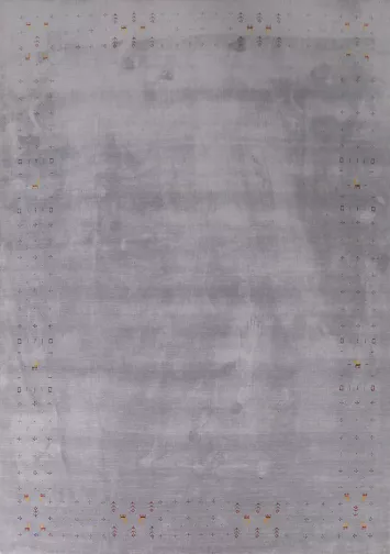 Silver Gray Gabbeh Living Room Area Rug 9x12