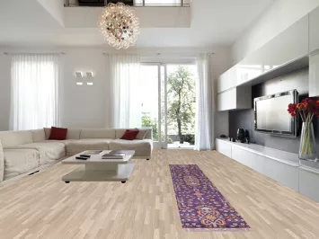 All-Over Purple Kazak Oriental Runner Rug 3x16