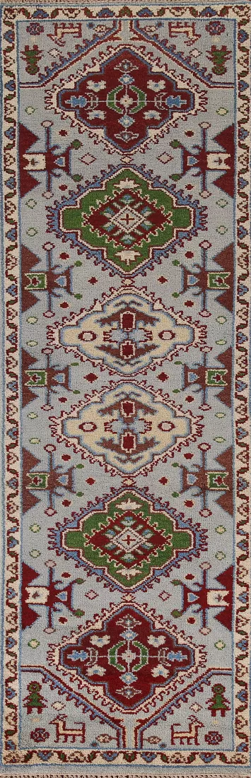 Geometric Heriz Serapi Oriental Runner Rug 3x10