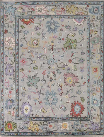 All-Over Oushak Living Room Area Rug 8x10