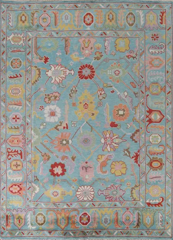 All-Over Floral Oushak Living Room Area Rug 8x10