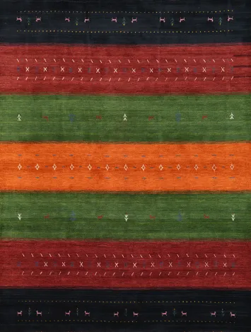 Striped Gabbeh Oriental Area Rug 8x10