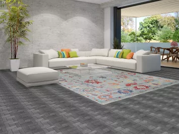 Light Blue Oushak Living Room Rug 9x12