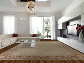 Pre-1900 Antique Sultanabad Vegetable Dye Persian Rug 15x21