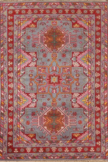 Geometric Heriz Serapi Oriental Rug 4x6