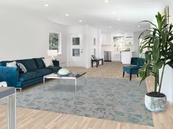 All-Over Floral Art & Craft Modern Area Rug 8x10