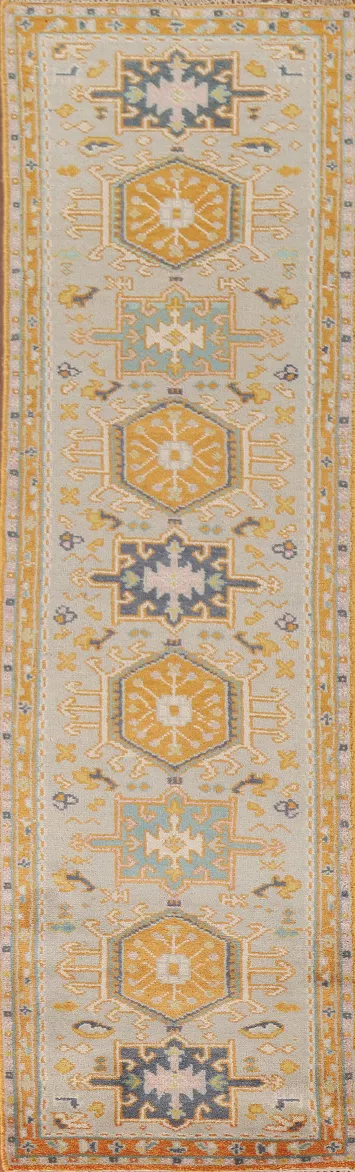 Handmade Heriz Serapi Wool Runner Rug 3x11