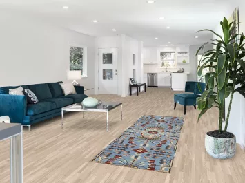 Light Blue Heriz Serapi Wool Runner Rug 3x8