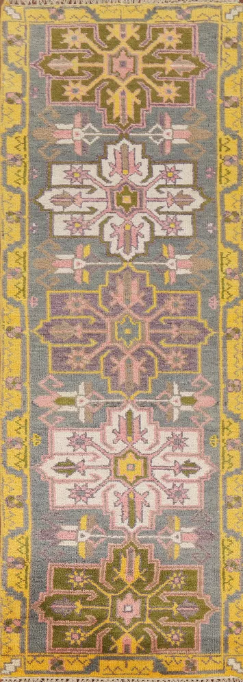 Gray Heriz Serapi Indian Runner Rug 3x8