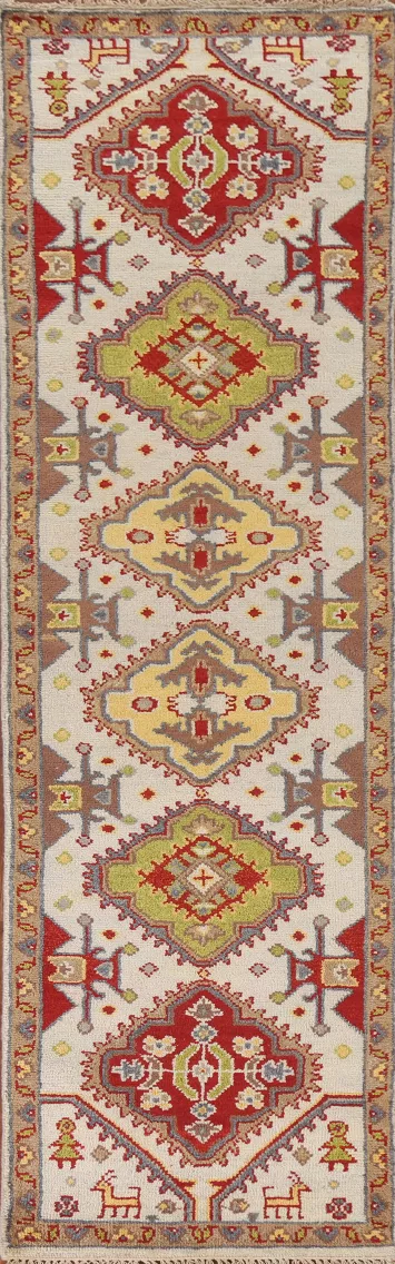 Tribal Heriz Serapi Wool Runner Rug 3x10