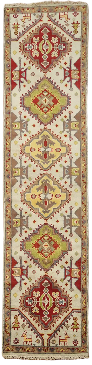 Tribal Heriz Serapi Wool Runner Rug 3x10