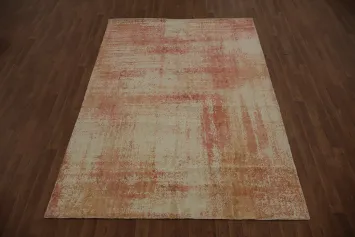 Warm Tones Modern Area Rug 6x8 with Textured Abstract Patterns