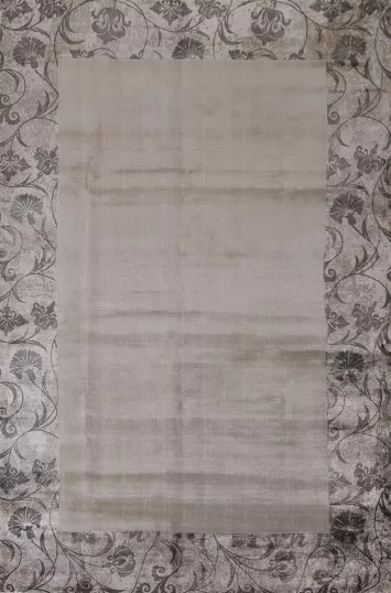 Bordered Abstract Modern Area Rug 7x10