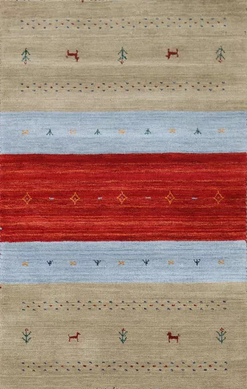 Striped Gabbeh Oriental Rug 3x5