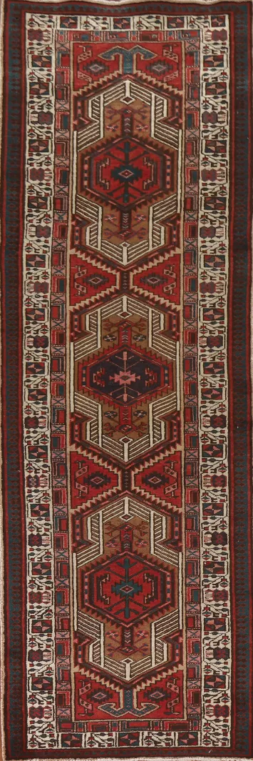 Geometric Ardebil Persian Runner Rug 3x11