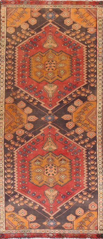 Vintage Ardebil Persian Runner Rug 4x10