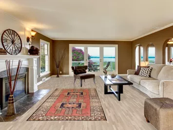 Vintage Wool Ardebil Persian Rug 5x10