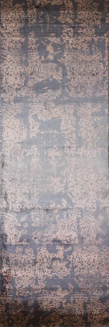 All-Over Blue Abstract Runner Rug 2x10