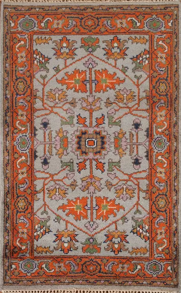 Handmade Heriz Serapi Indian Wool Rug 3x5