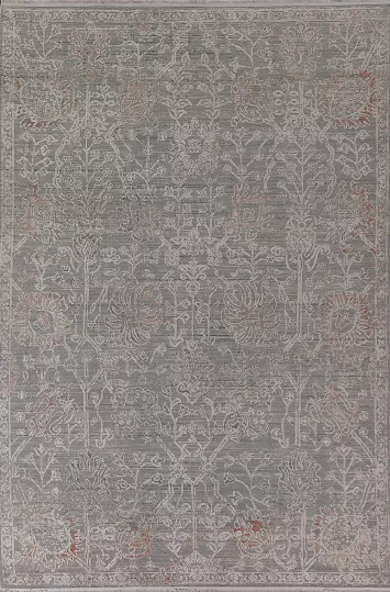 Carved Floral Tabriz Living Room Area Rug 6x9