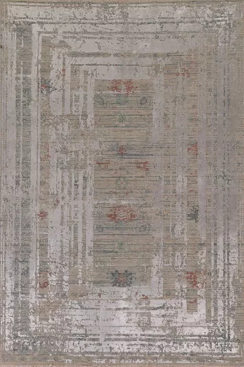 Traditional Carved Tabriz Turkish Area Rug 6x9