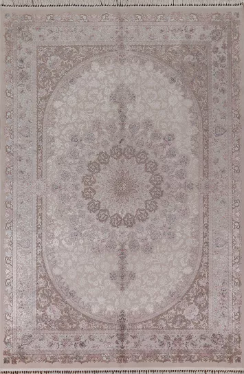 Carved Silk Tabriz Traditional Area Rug 7x10