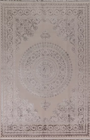 Traditional Beige Tabriz Turkish Area Rug 7x10