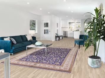 Floral Blue Tabriz Traditional Area Rug 6x10