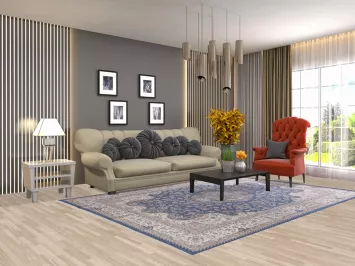 Traditional Floral Tabriz Turkish Area Rug 7x10