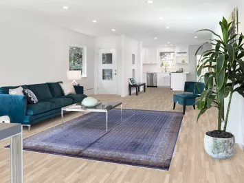 All-Over Blue Hereke Traditional Area Rug 6x10