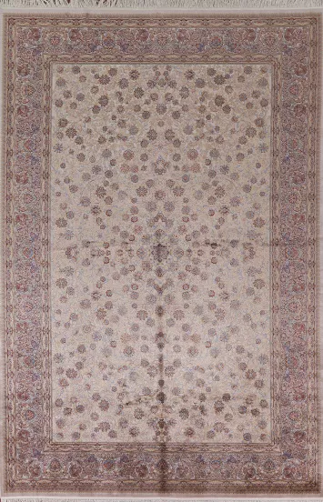 All-Over Floral Tabriz Traditional Area Rug 7x10