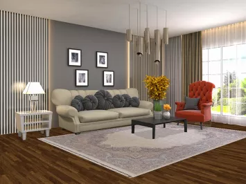 Traditional Qum Carved Area Rug 7x10