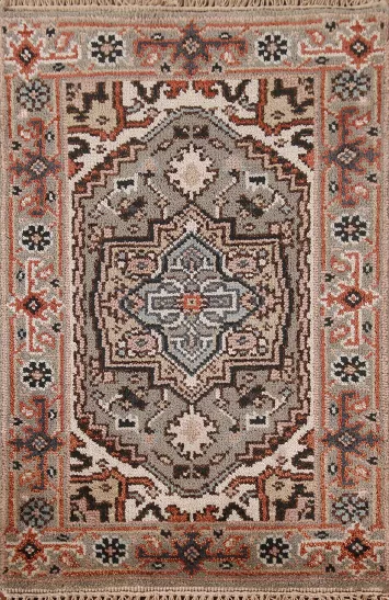 Geometric Heriz Serapi Indian Rug 2x3
