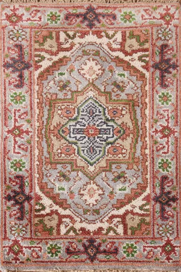 Gray Wool Heriz Serapi Oriental Rug 2x3