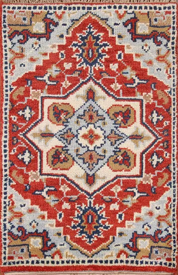 Geometric Heriz Serapi Indian Rug 2x3