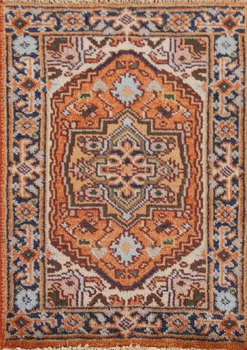 Orange Heriz Serapi Indian Rug 2x3