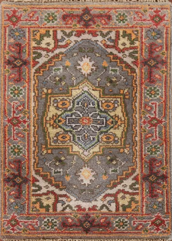 Geometric Heriz Serapi Indian Rug 2x3