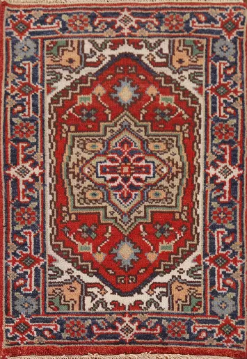 Geometric Heriz Serapi Indian Rug 2x3