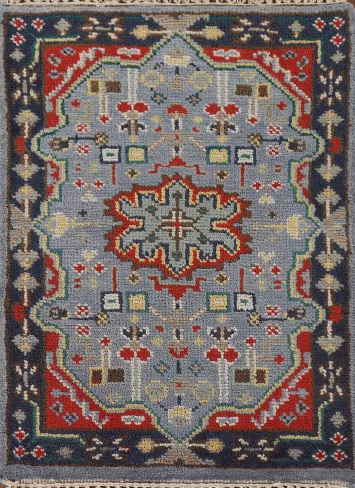 Geometric Heriz Serapi Indian Rug 2x3
