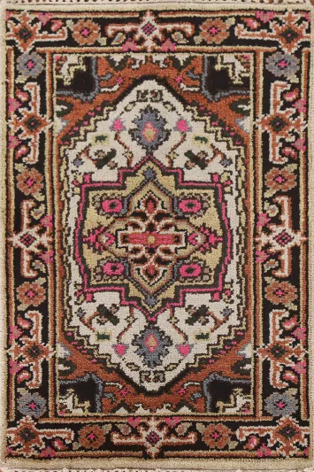 Ivory Wool Heriz Serapi Oriental Rug 2x3