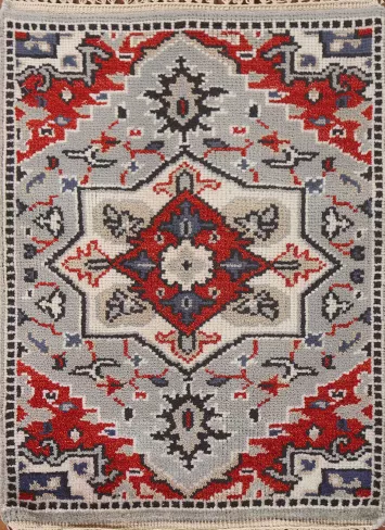 Gray Foyer Kazak Oriental Rug 2x3