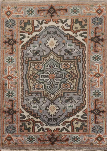 Gray Heriz Serapi Indian Wool Rug 2x3