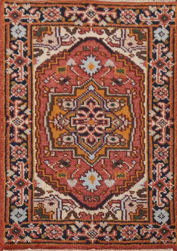 Handmade Heriz Serapi Oriental Foyer Rug 2x3